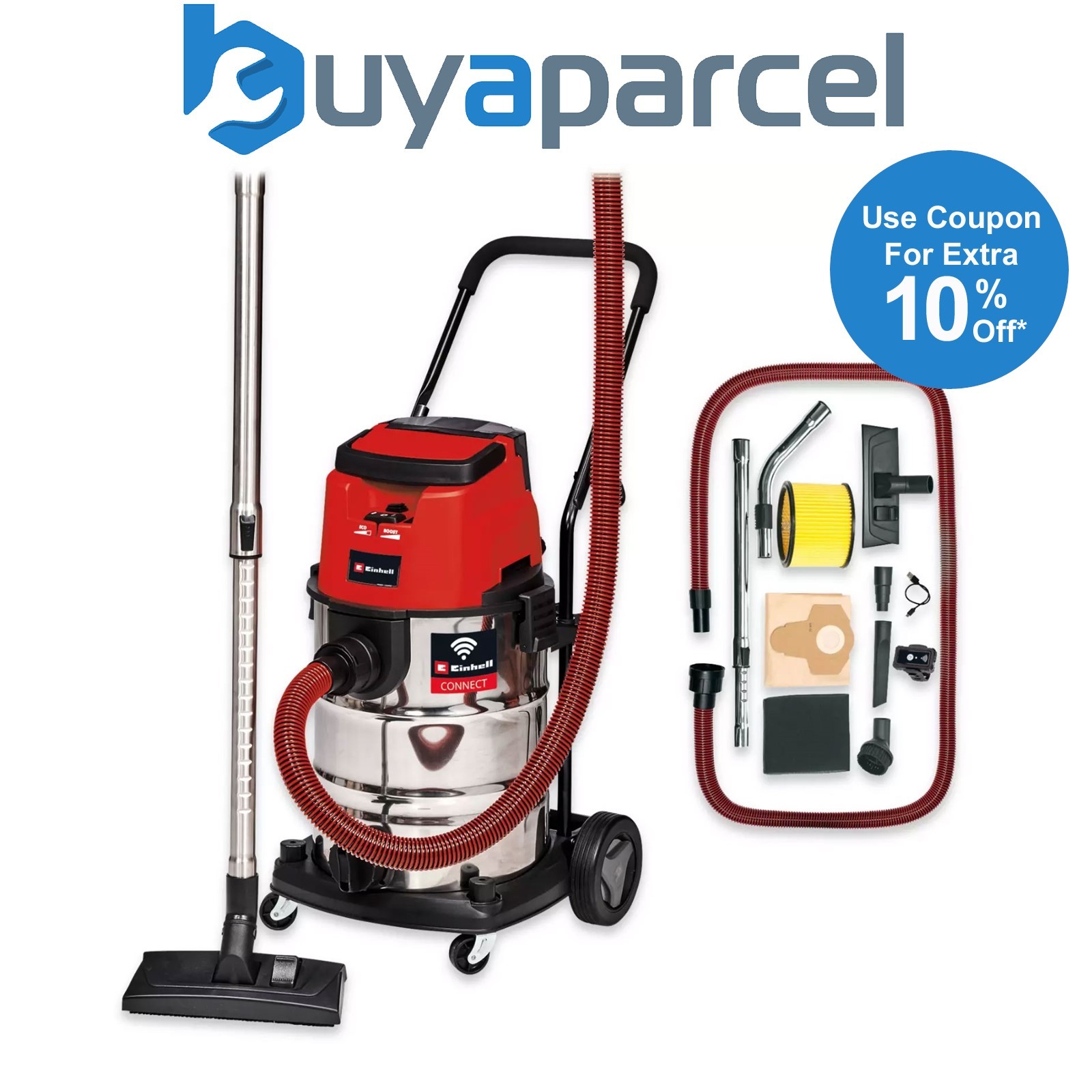 Einhell Professional 2x 18v 36v Cordless Vacuum Cleaner 30L Wet Dry TP-VC 36/30