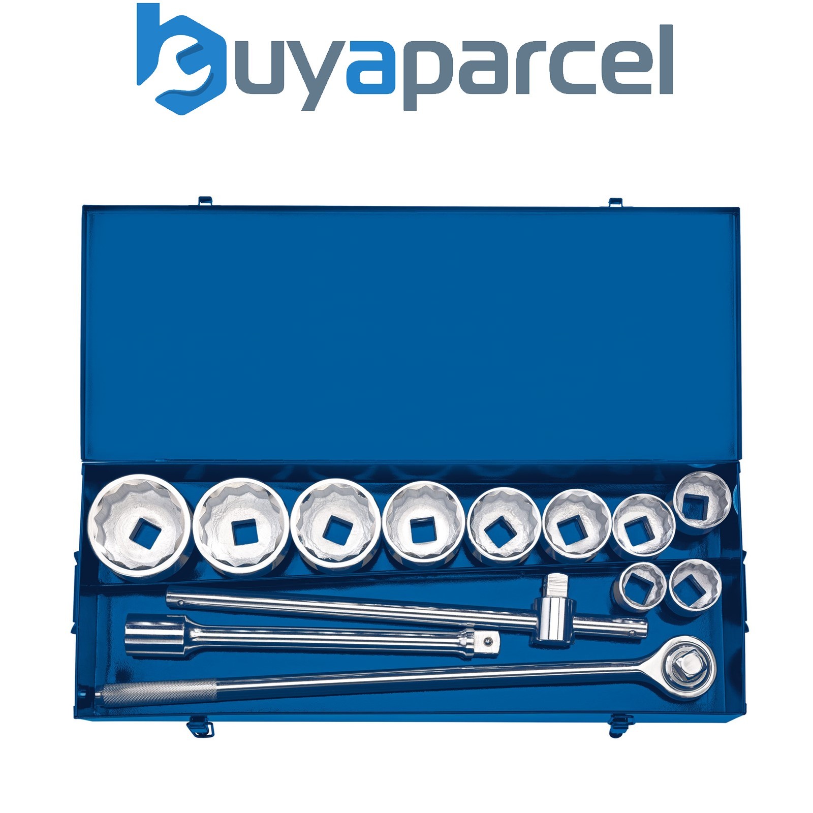 Draper 16441 Metric Socket Set in Metal case, 1" Sq. Dr. (13 Piece)