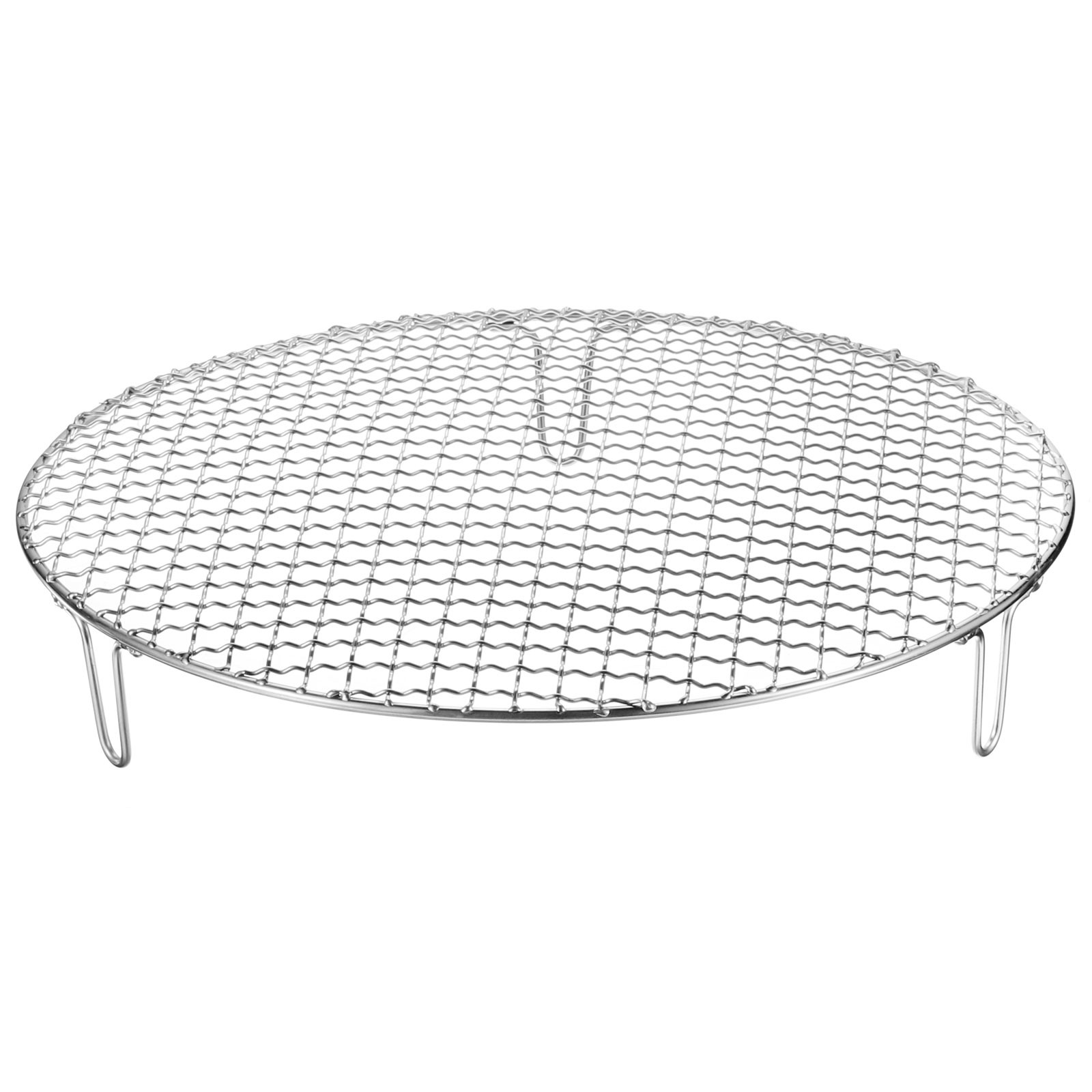 Round Cooking Rack 13" Stainless Steel Cross Wire Barbecue Grill W 50mm Legs