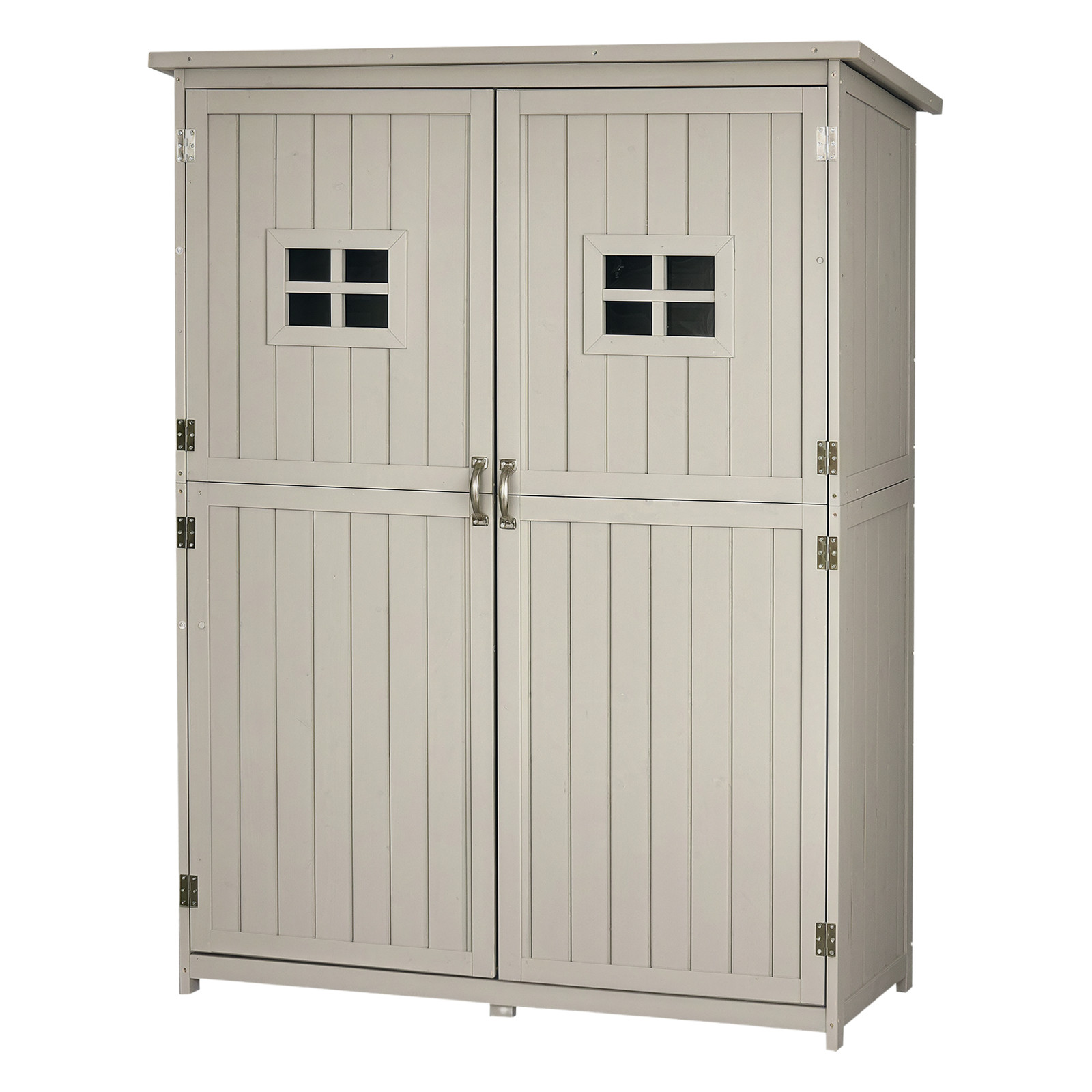 Outsunny Garden Shed Outdoor Storage Unit w/ Asphalt Roof and Three Shelves
