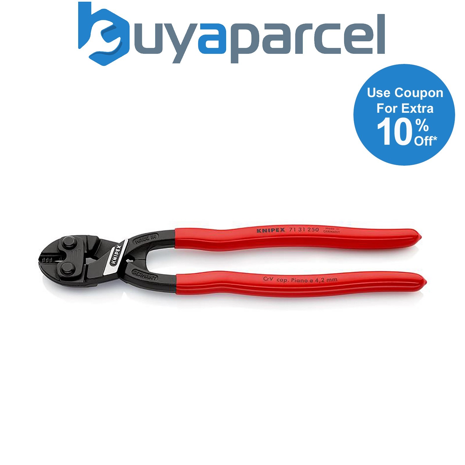 Draper 25577 KNIPEX 71 31 250 SB CoBolt XL Compact Bolt Cutter, 250mm