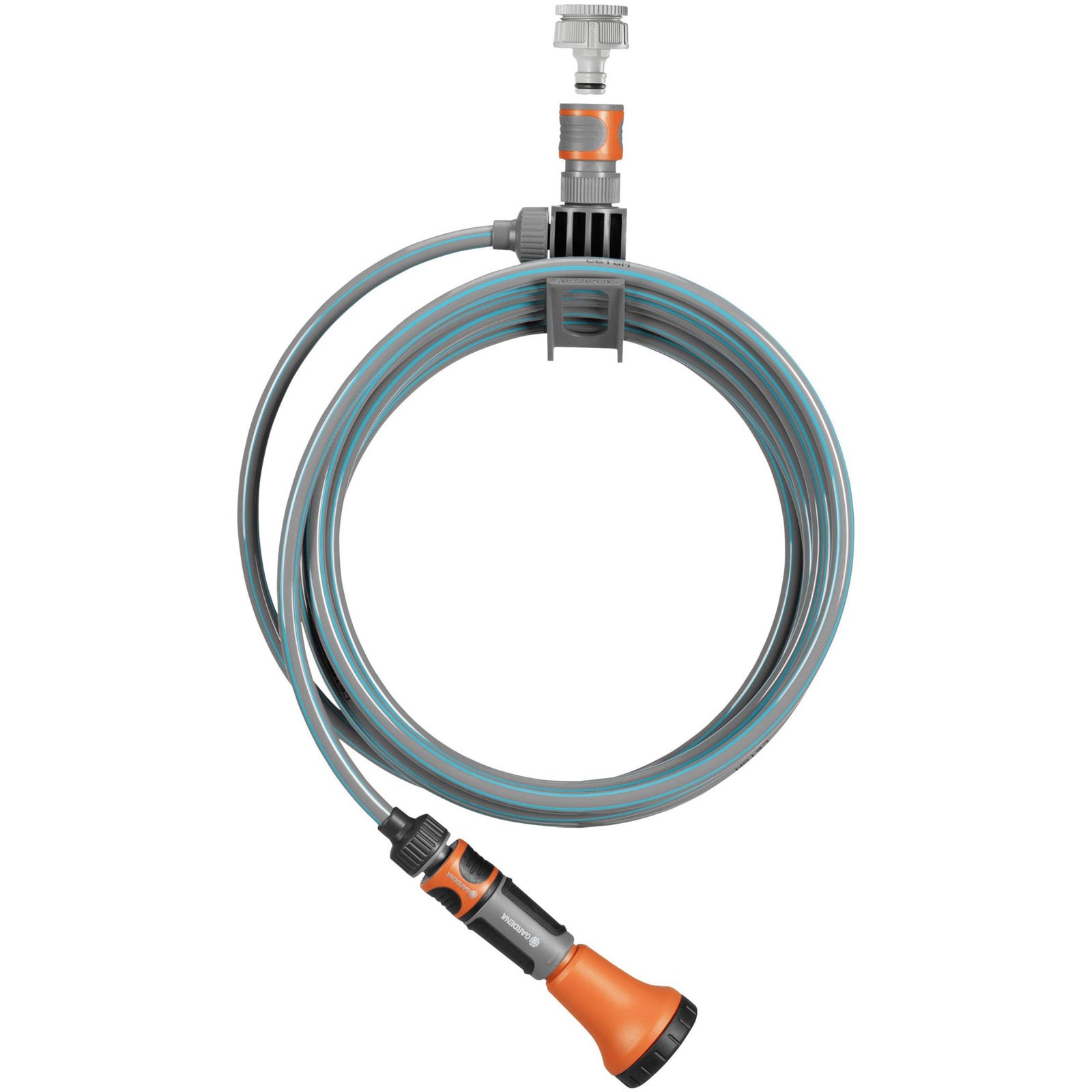 GARDENA Spiral Hose 7.50 m Grey/Orange/Turquoise Space-saving