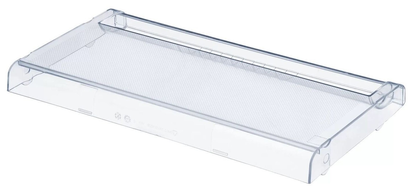 Bosch Fridge Freezer Drawer Front Panel Pull Handle Cover Flap Clear Plastic