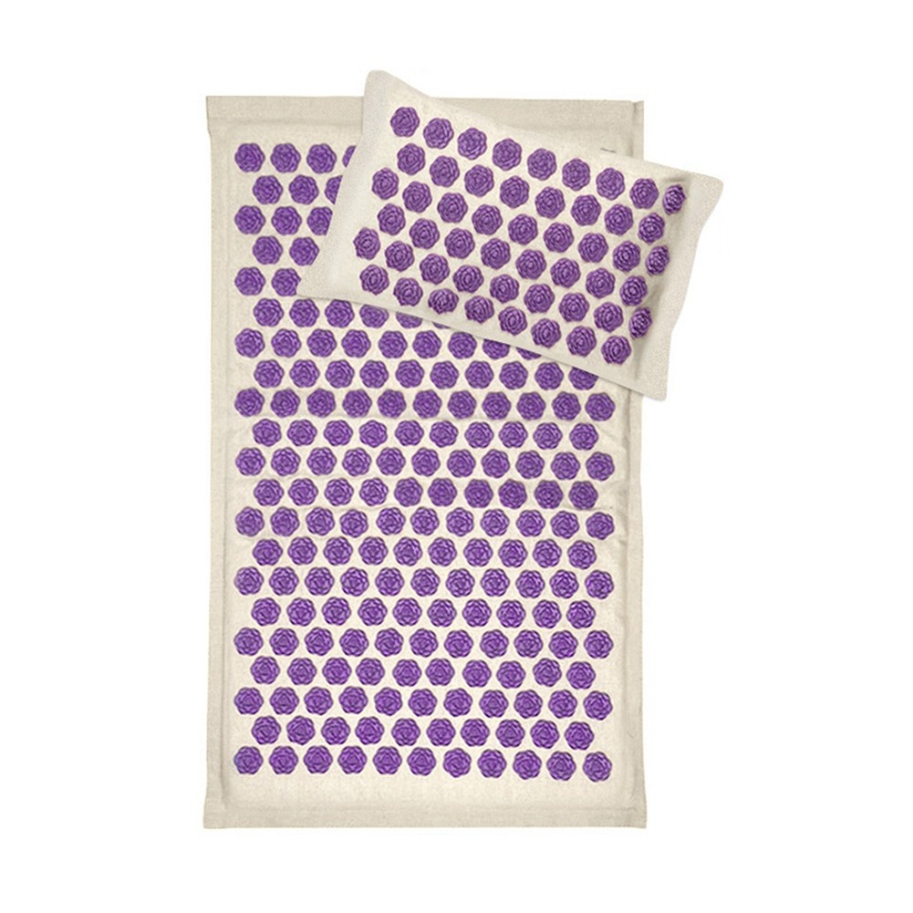 Acupressure Mat and Pillow Set for Neck, Foot,and Back Pain Relief-Yoga Mat8579