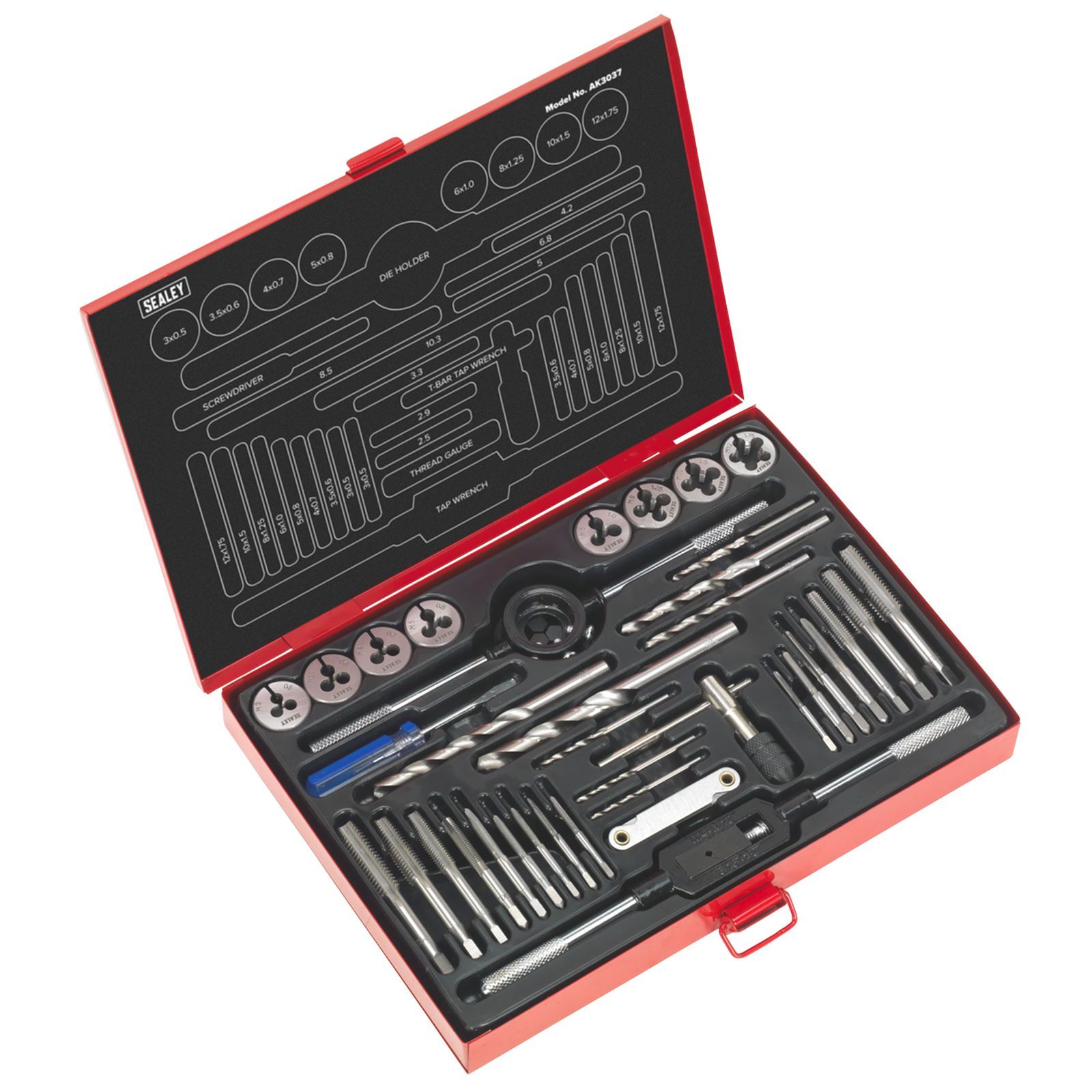 1 - 37 Piece Set Sealey Tap & Die Split Dies Metric