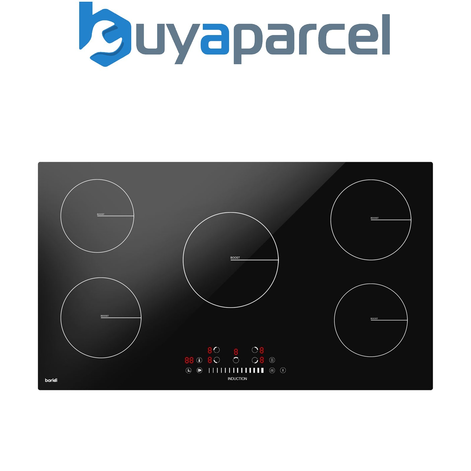 Sealey DH180 Baridi Integrated Induction Hob with 5 Cooking Zones 90cm 9300W Out