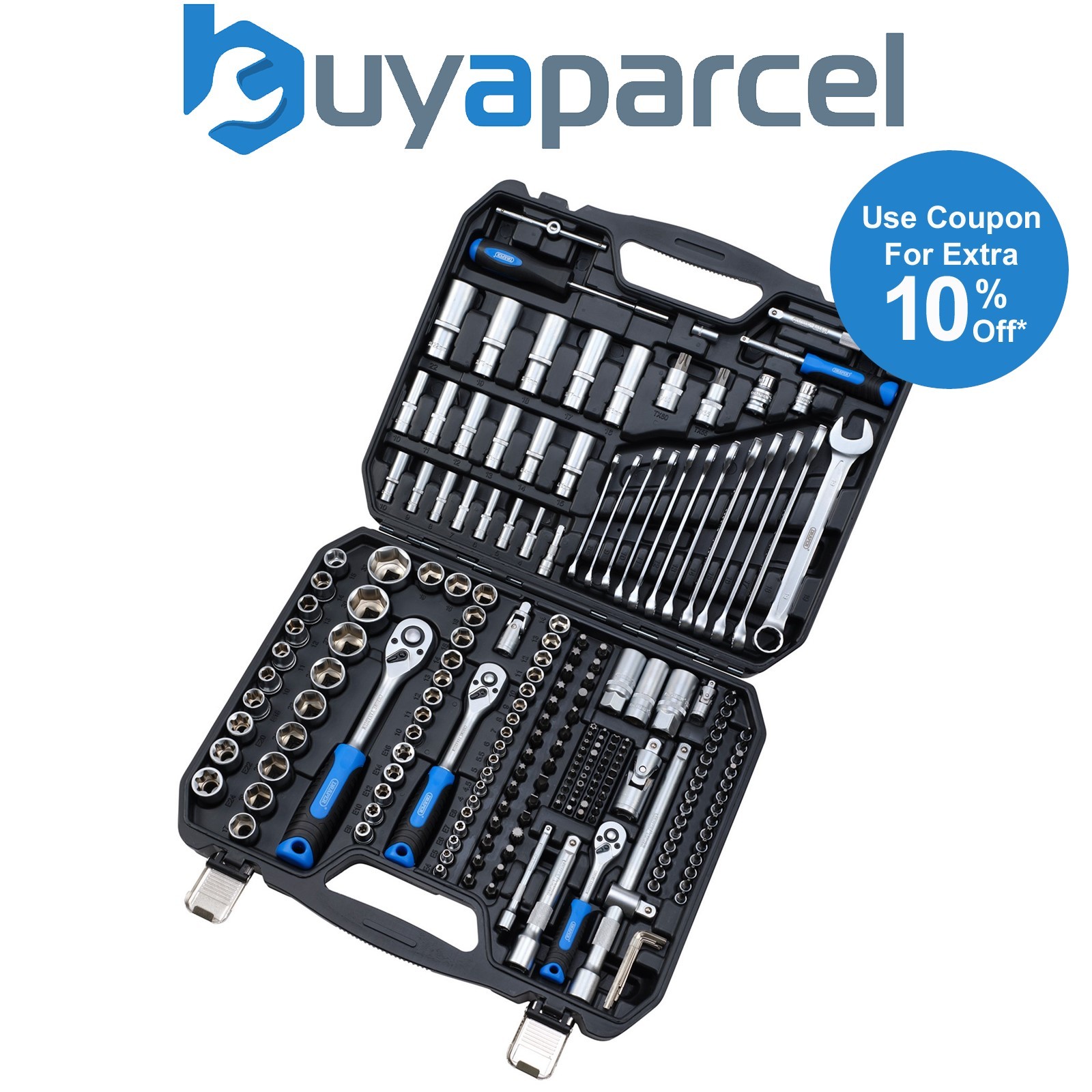 Draper 24232 Draper HI-TORQ Metric Socket and Bit Set, 1/4", 3/8" and 1/2" Sq. D