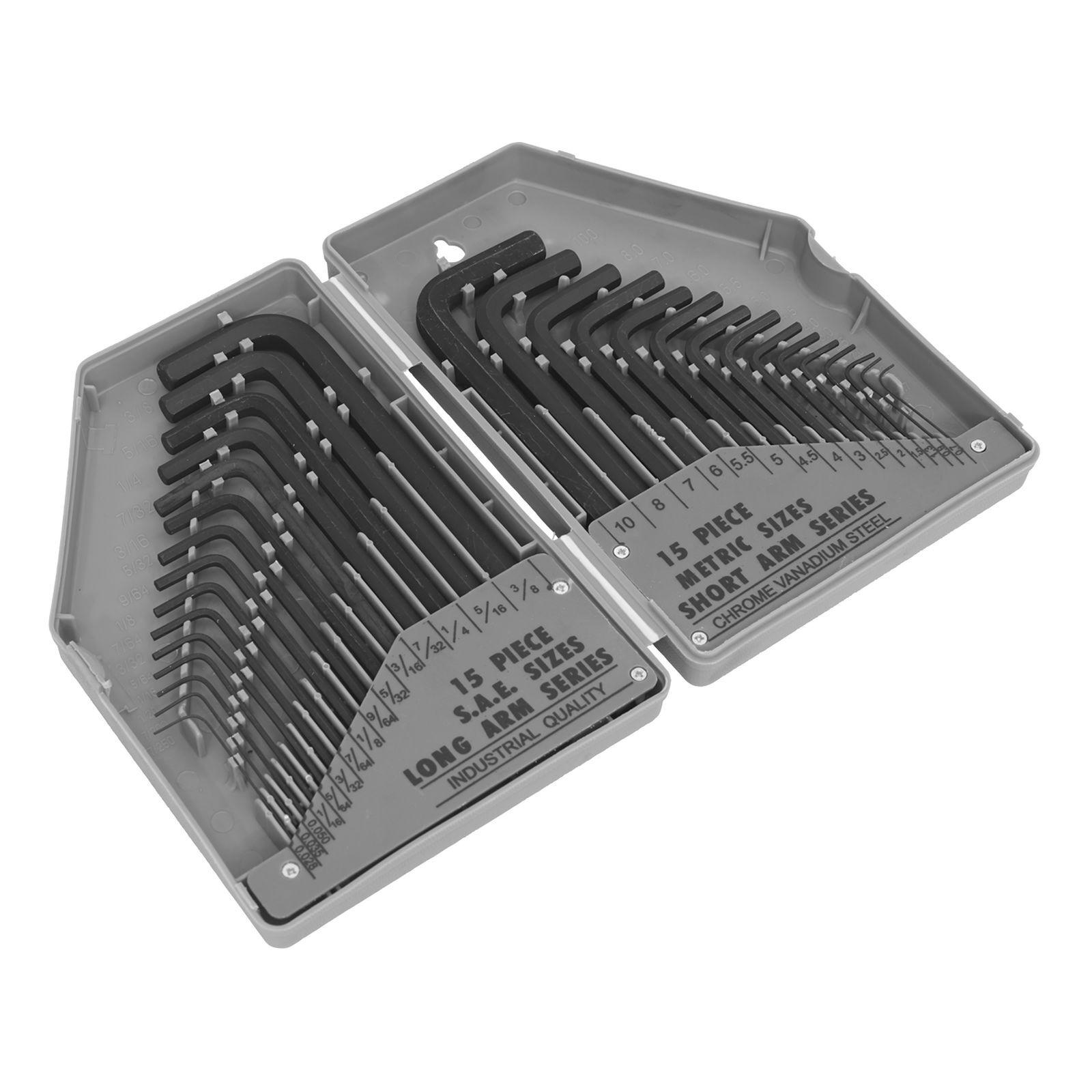 Siegen Hex Key Set 30 Piece Long/Short Arm - Metric/Imperial Hex Bit/Hex Key Set