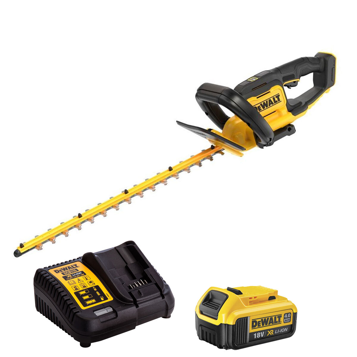 Dewalt DCMHT564N-XJ 18V XR 55cm Hedge Trimmer with 1 x 4.0Ah Battery & Charger