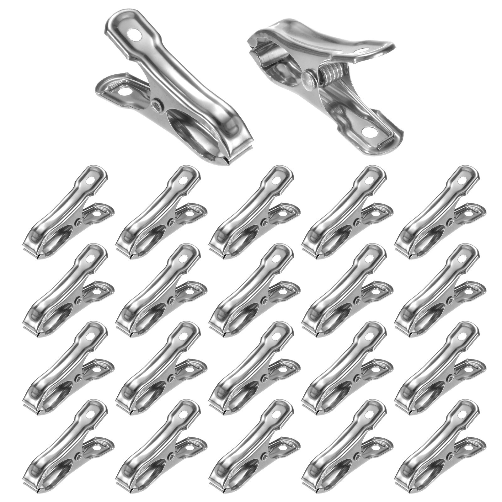 120-Pack Greenhouse Clamps, Greenhouse Film Clamps 2.17" for Garden Net [Silver]