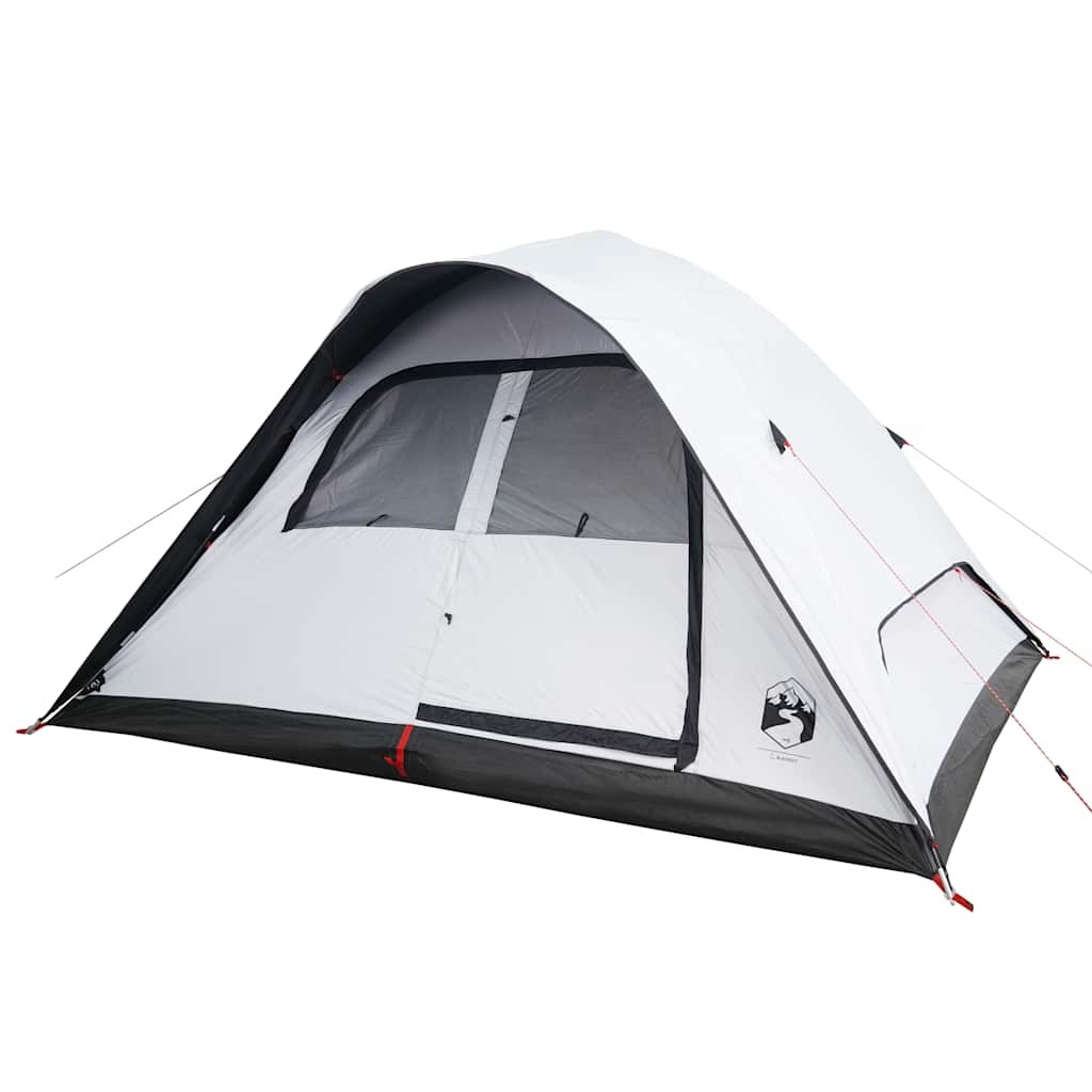 Family Tent Dome 6-Person White Blackout Fabric Waterproof vidaXL