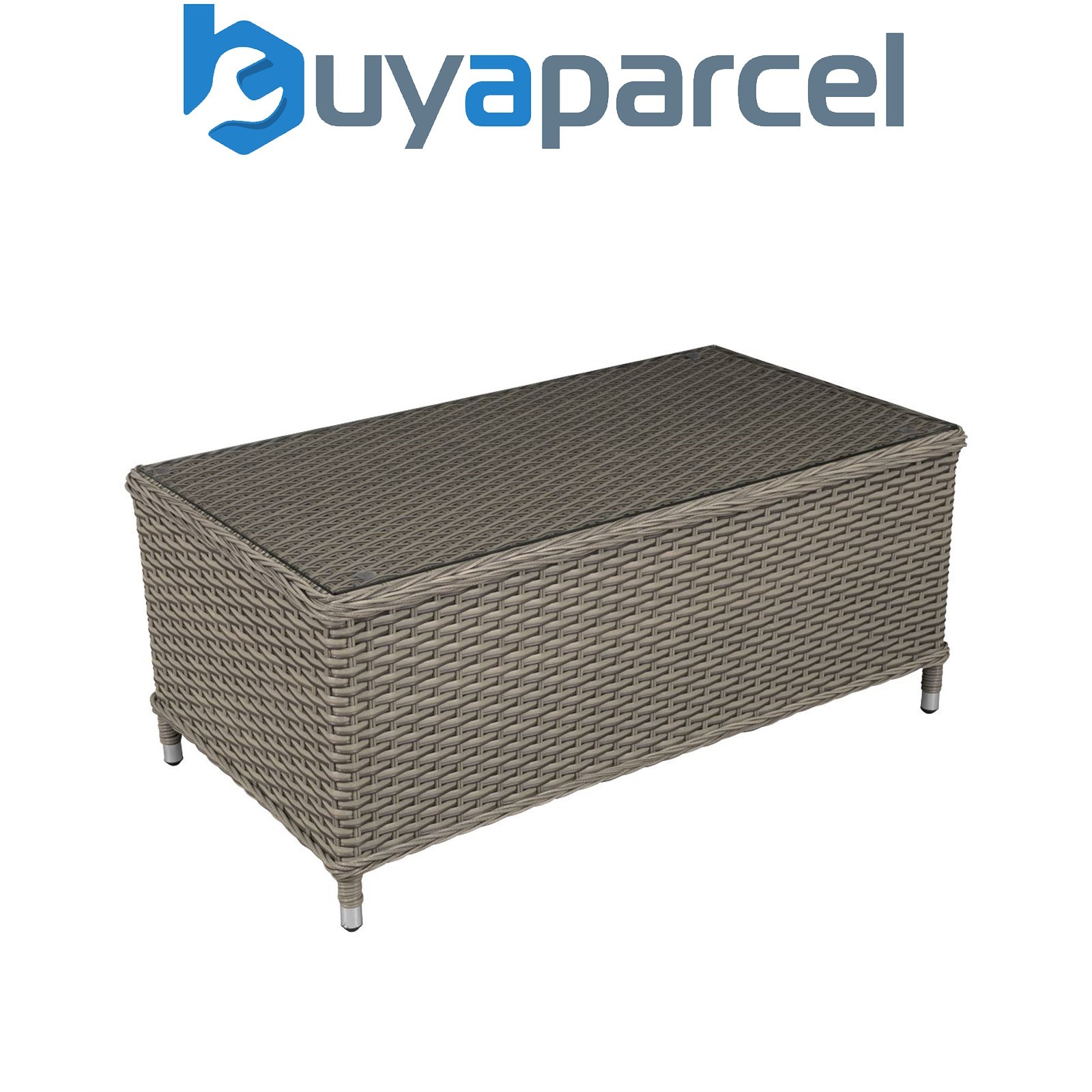 Sealey DG71 Dellonda Chester Rattan Wicker Outdoor Balcony Table with Tempered G