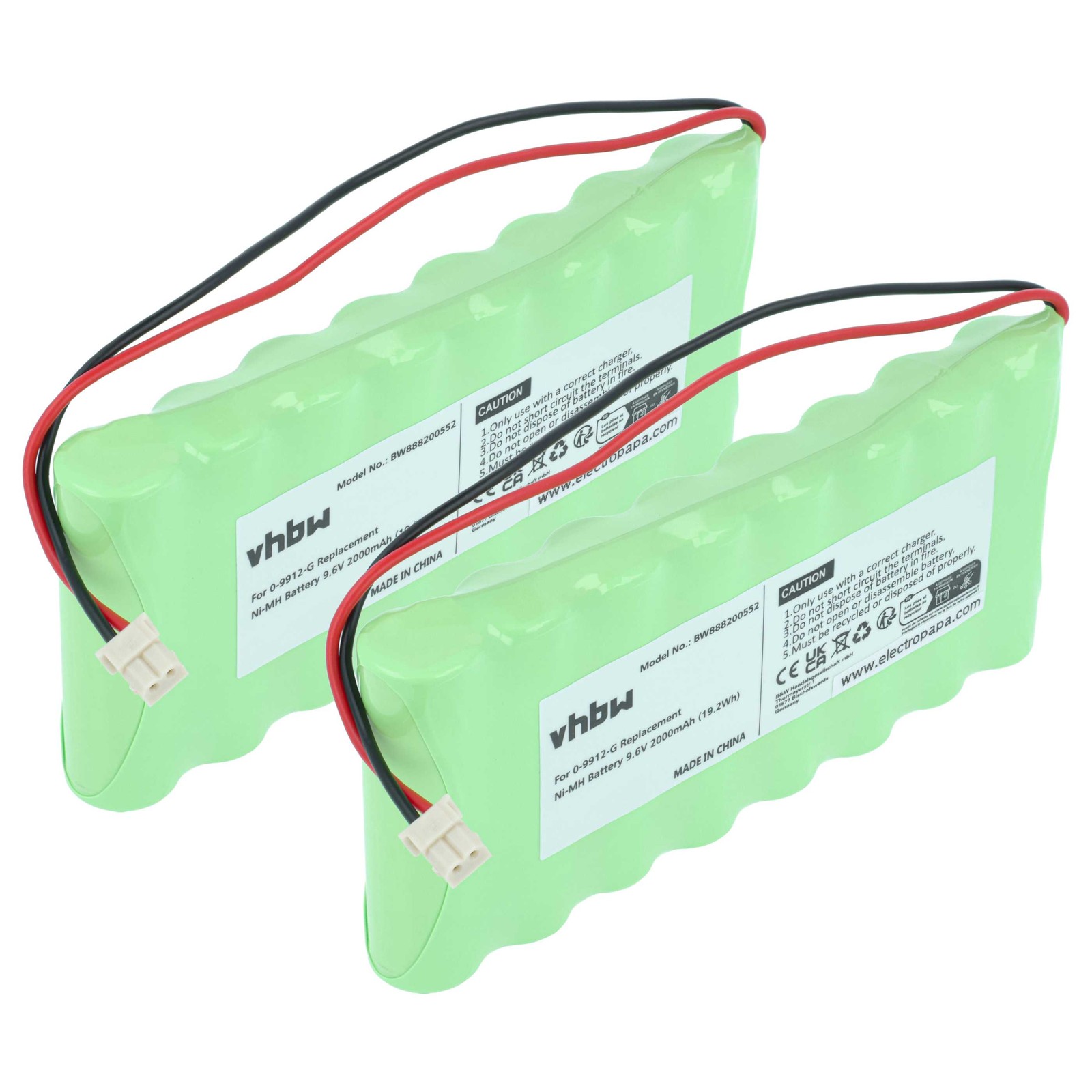 2x Battery for Visonic 100729 103-300672 GP130AAH6BMX 0-9912-G 2000mAh