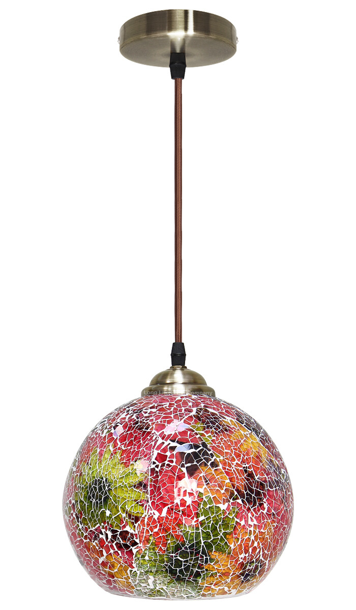 Vintage Glass Globe Ceiling Hanging Pendant Light Shade Mosaic Lighting M0104