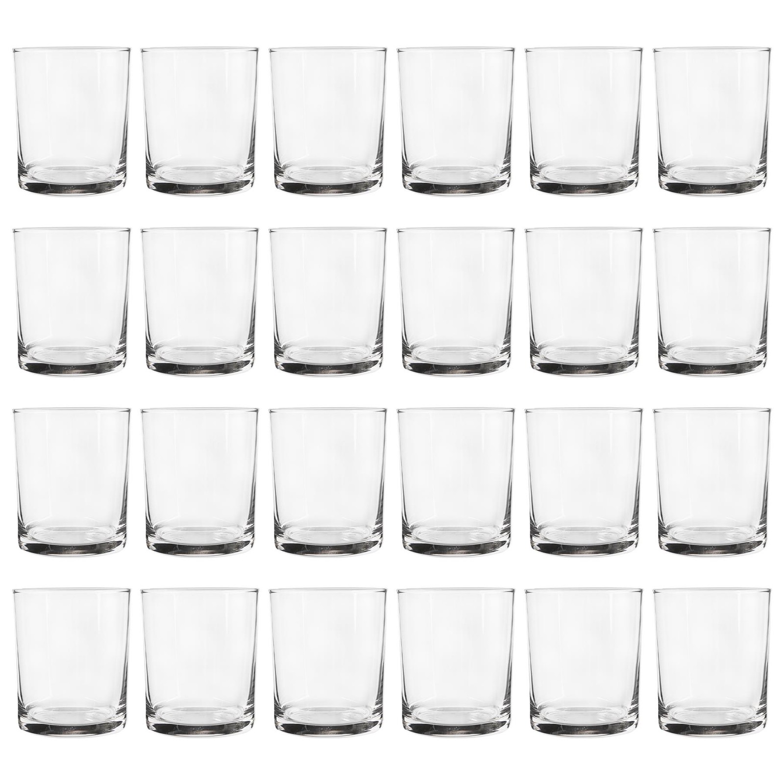 24x Classic Whisky Glasses Modern Water Juice Drinking Tumblers 280ml Clear