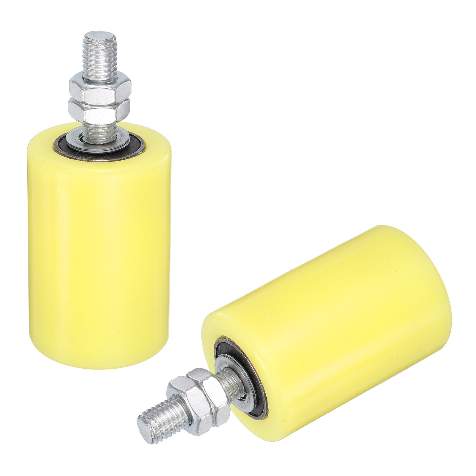 2Pcs Slide Gate Guide Roller, 2"x2-3/4" Nylon Sliding Gate Support, Yellow