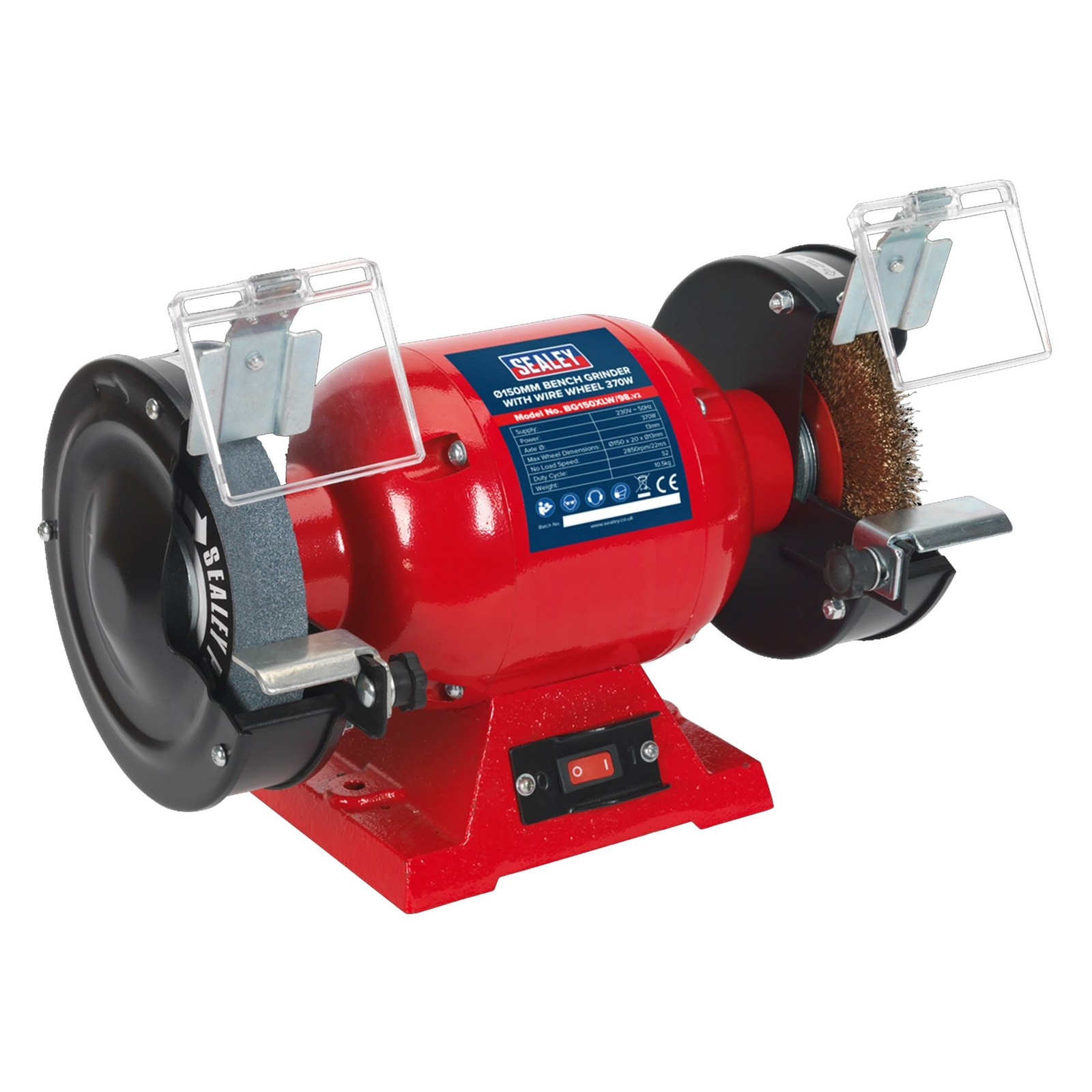 Sealey Bench Grinder 150mm/6 inch 370W Table Sander Polisher