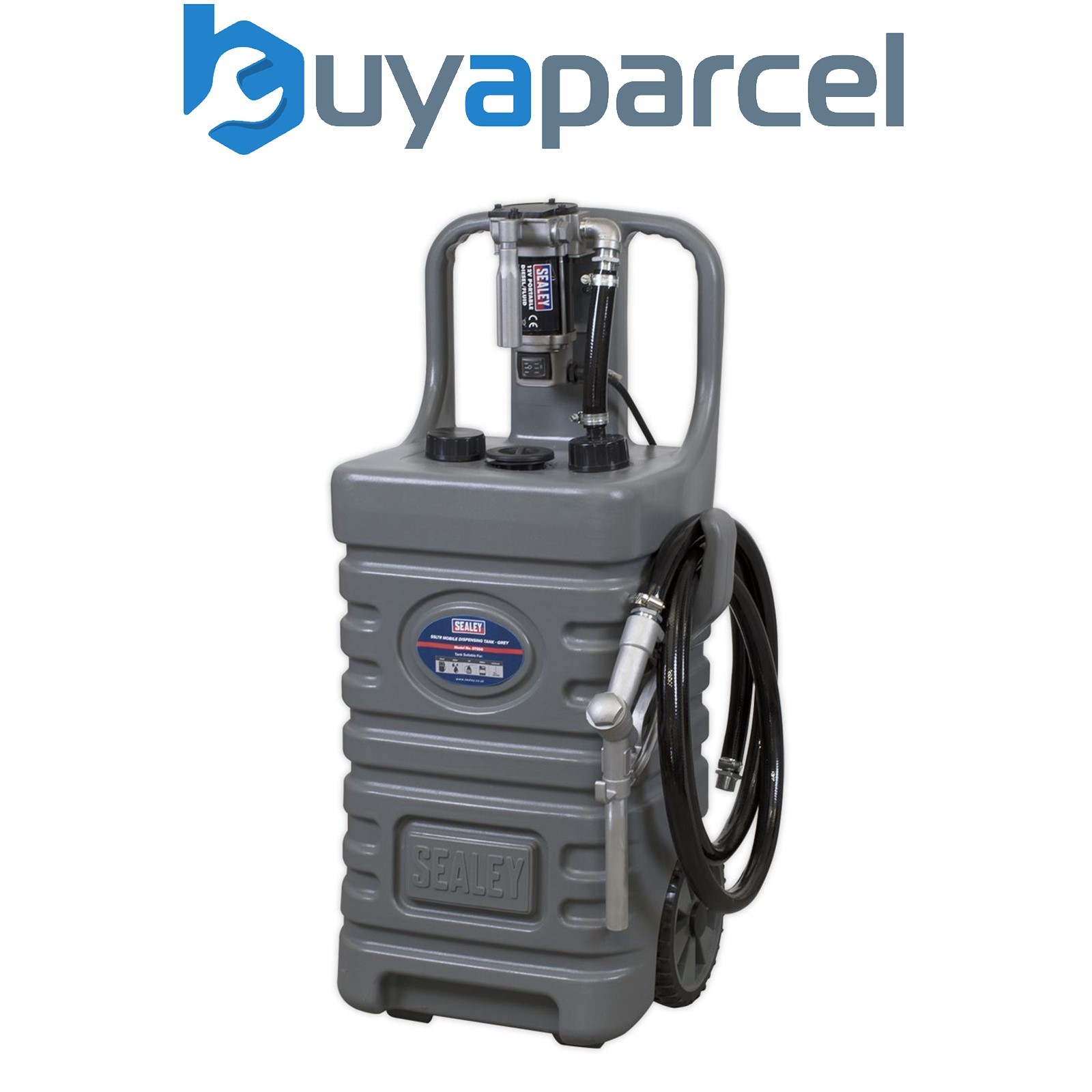 Sealey DT55GCOMBO1 Mobile Dispensing Tank with Diesel Pump 55L - Grey