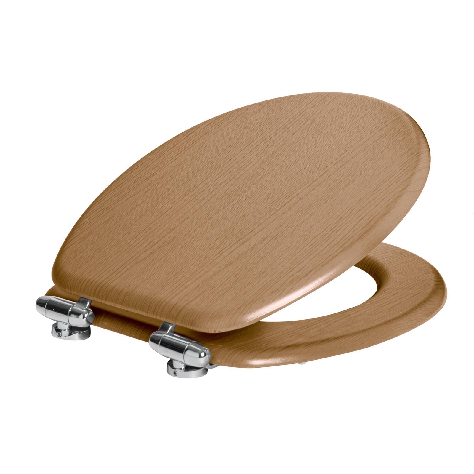 1x Dark Oak Soft Close Wooden Toilet Seat Oval Shape Bathroom WC Top Fittings