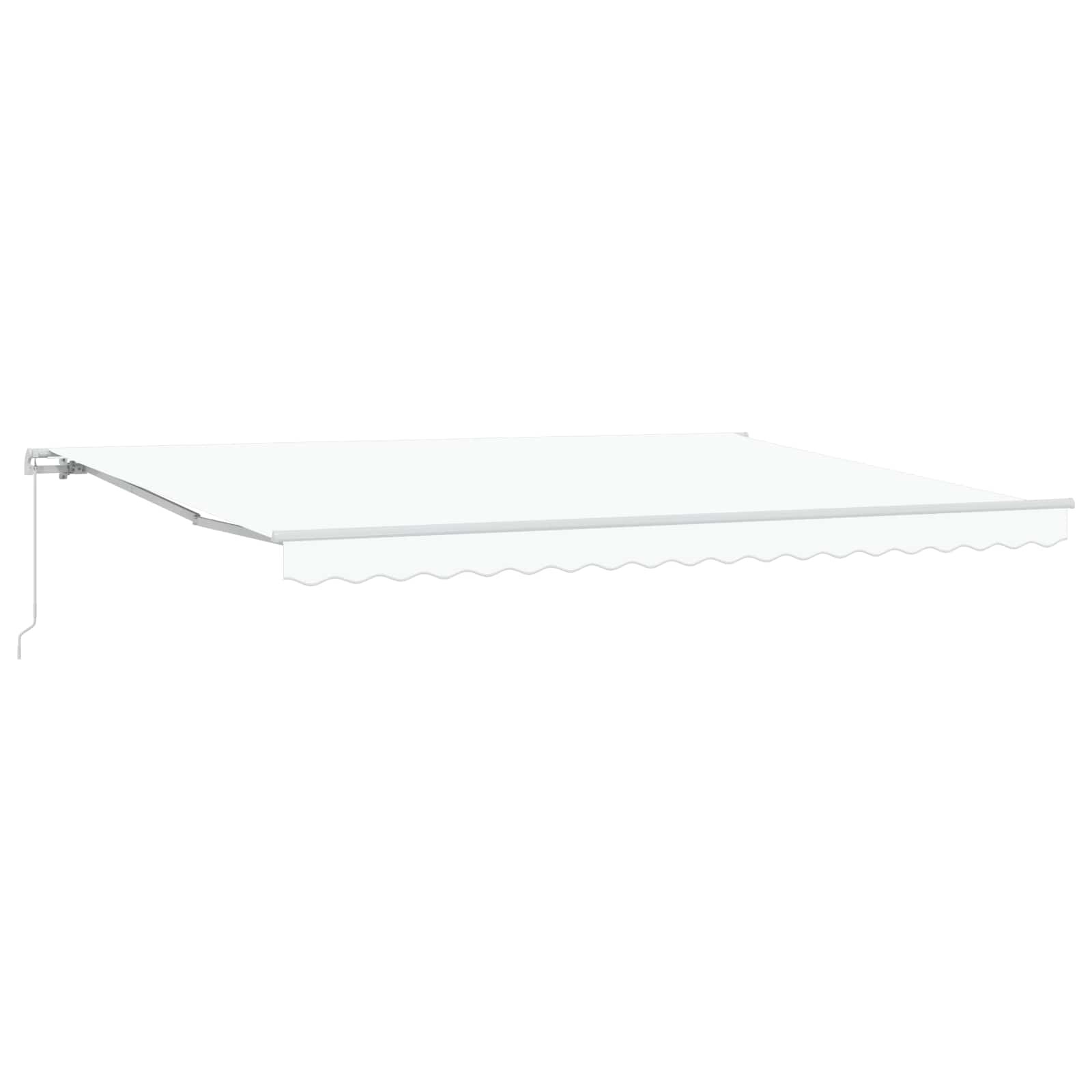vidaXL Awning Retractable White 450 x 300 x 165 cm Polyester and Metal, Garden a