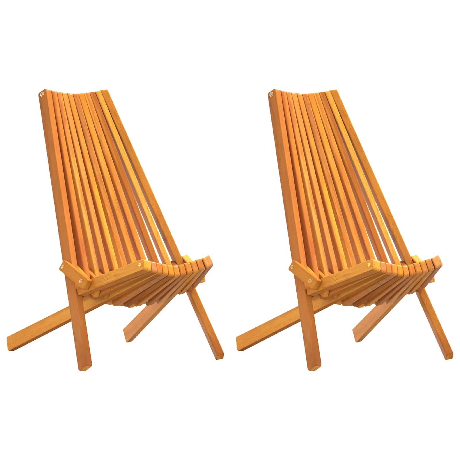 vidaXL Chair 2 pcs Brown 69 x 56 x 84 cm Solid Acacia Wood, Garden and Terrace,