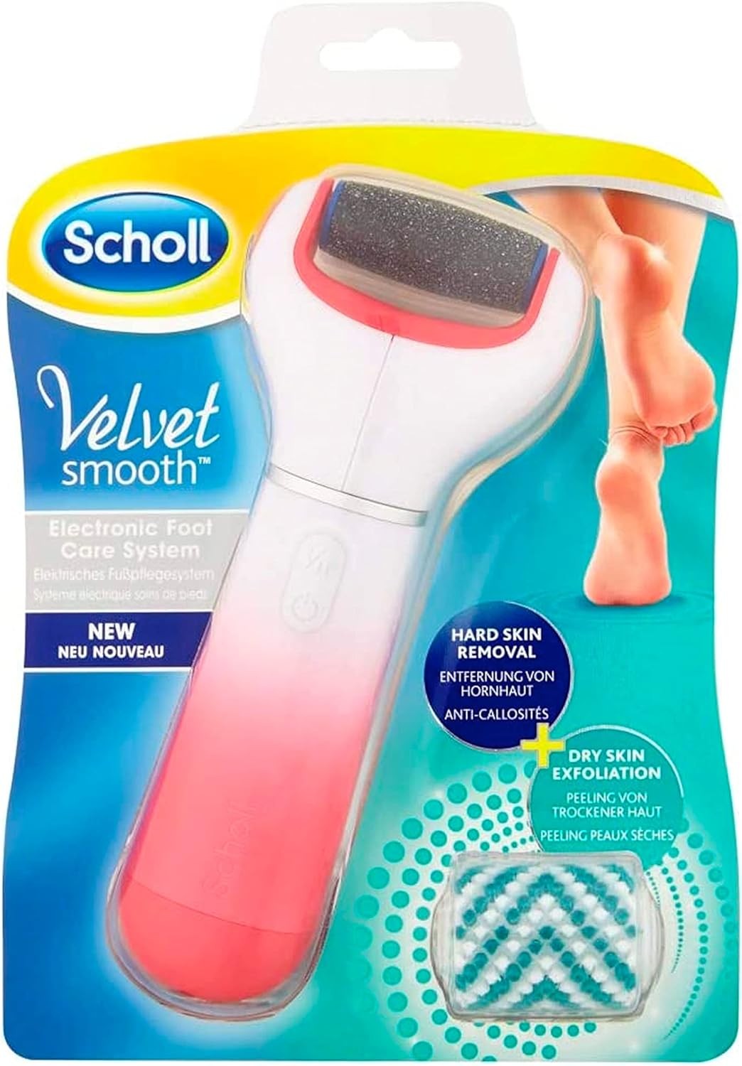 Scholl Velvet Smooth Electronic Foot File Pink