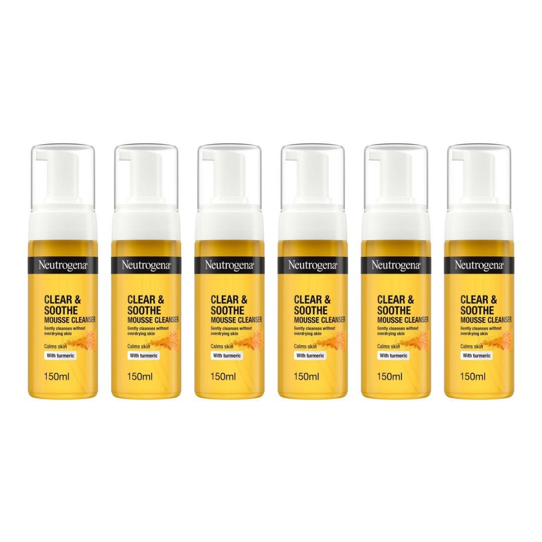 Neutrogena Clear and Soothe Mousse Cleanser 150 ML - Pack of 6