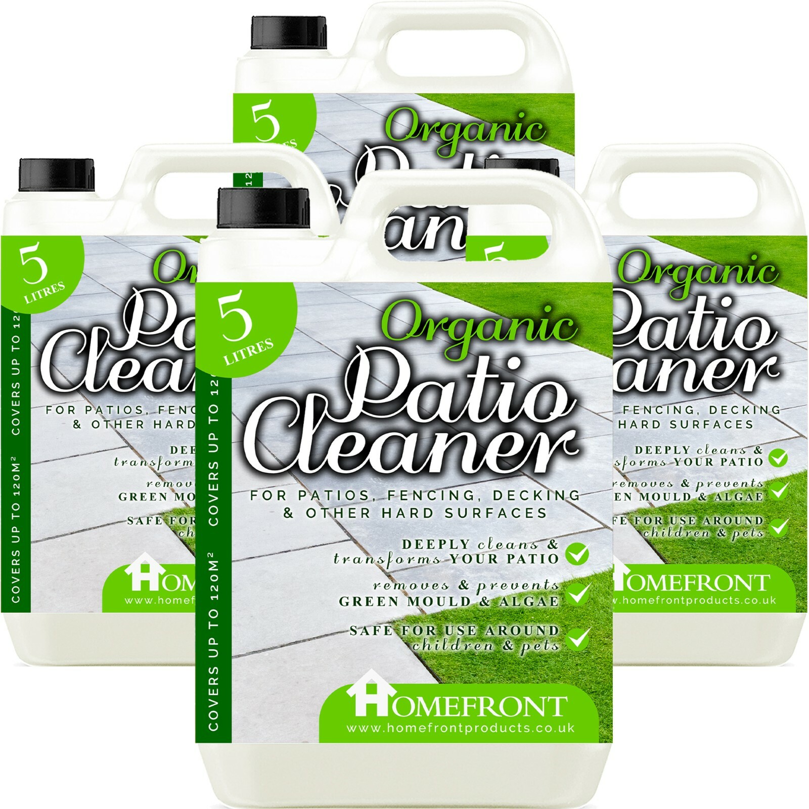 Homefront Patio Cleaner Organic Decking Mould Moss Killer Brick Magic Fluid 20L