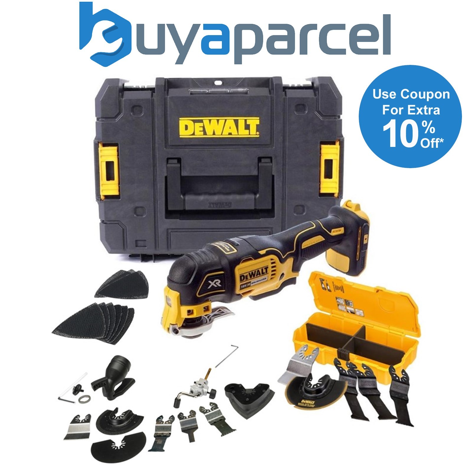 Dewalt DCS355N 18v XR Brushless Oscillating Multi Tool Tstak + 40 Accessory Kit