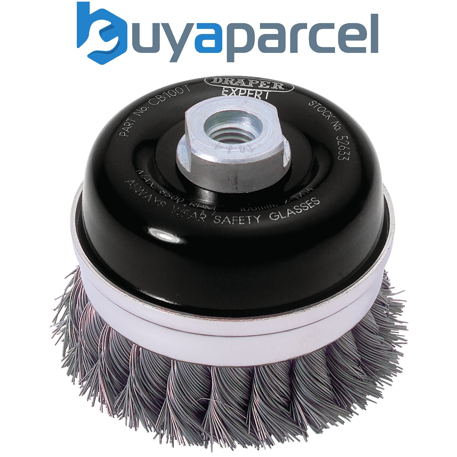 Draper 52633 Draper Expert Steel Twist Knot Wire Cup Brush, 100mm, M14