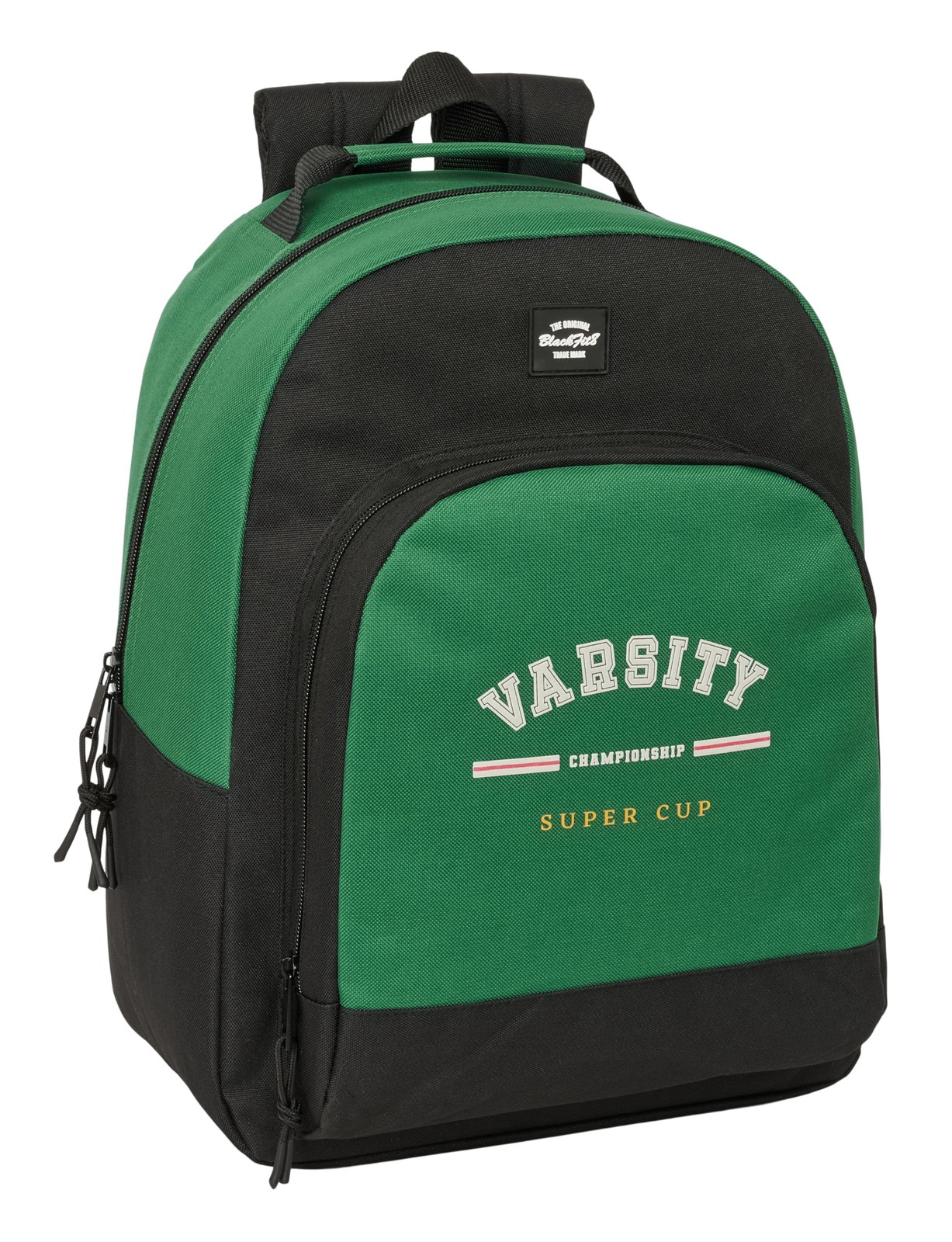 BLACKFIT8 VARSITY – School Backpack Adaptable to Car, Backpack, Ideal for Childr