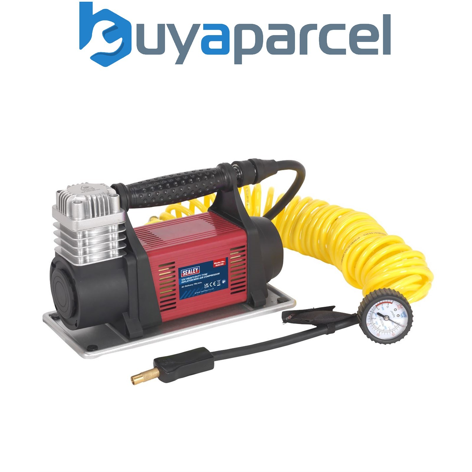 Sealey MAC06 Heavy-Duty Tyre Inflator/Mini Air Compressor 12V