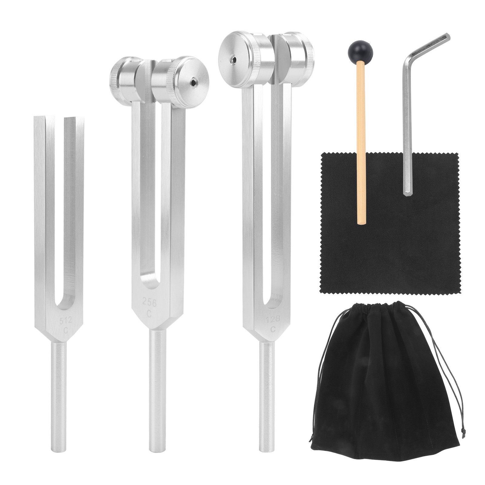 3X(Tuning Forks Set-128 Hz, 256 Hz, 512 Hz,Tuning Forks Perfect for Healing5334