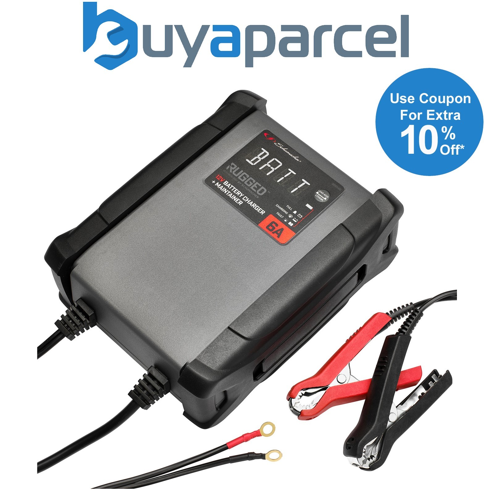 Draper 13100 Schumacher SPX459 Rugged 12V Battery Charger and Maintainer, 6A