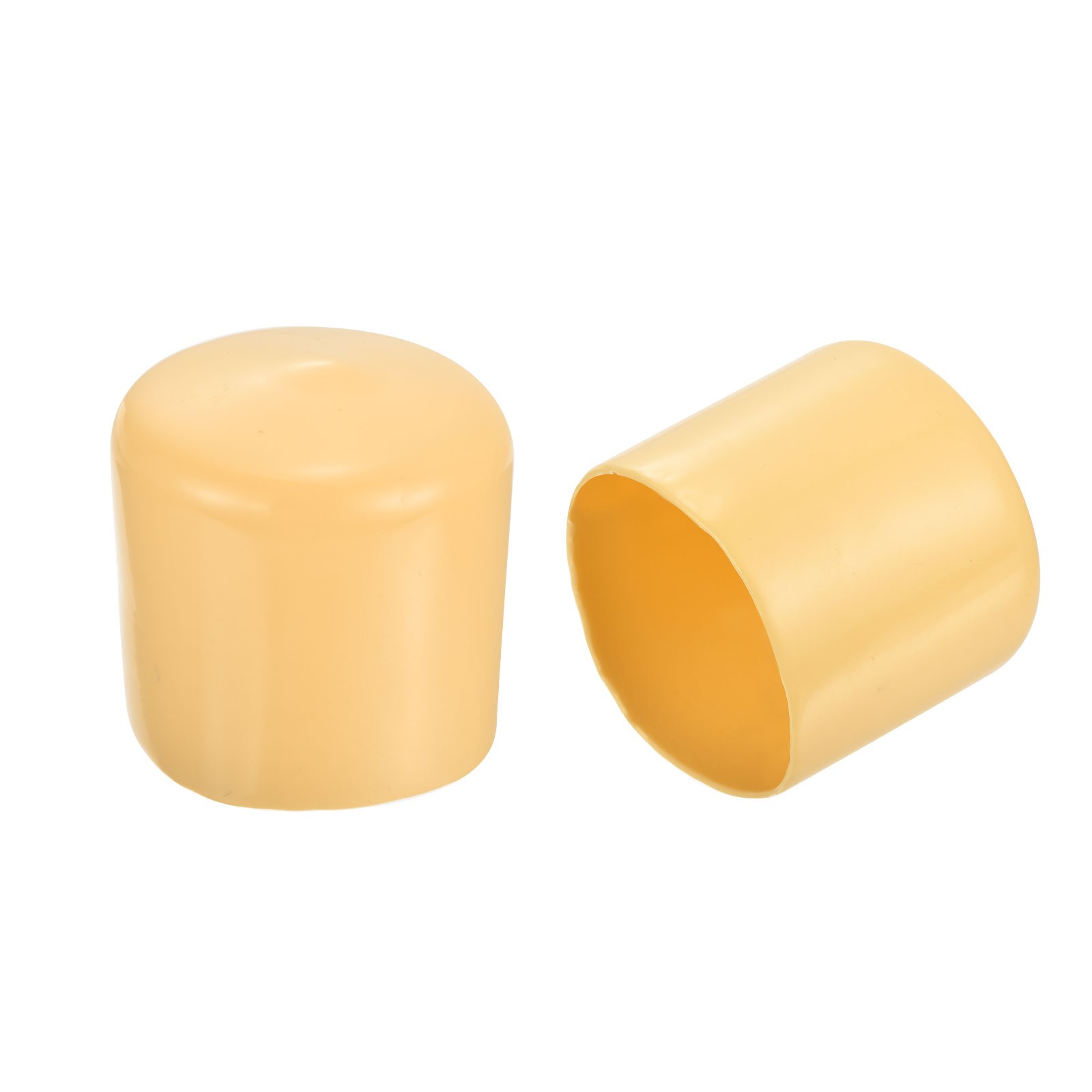 20pcs Round Rubber End Caps 2"(50mm) Beige Cover Screw Thread Protectors