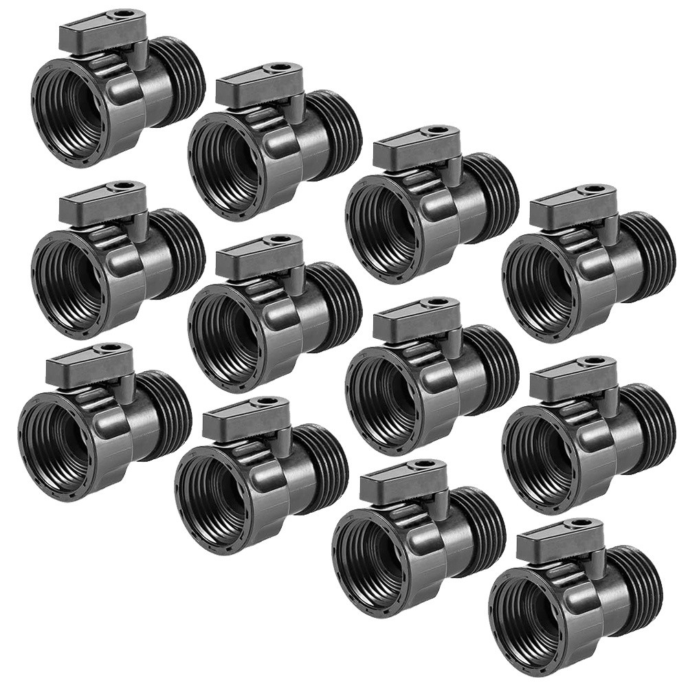 8X(12 Pack 3/4inch Garden Hose Shut Off - Standard Water Shutoff Shut-Off 6673