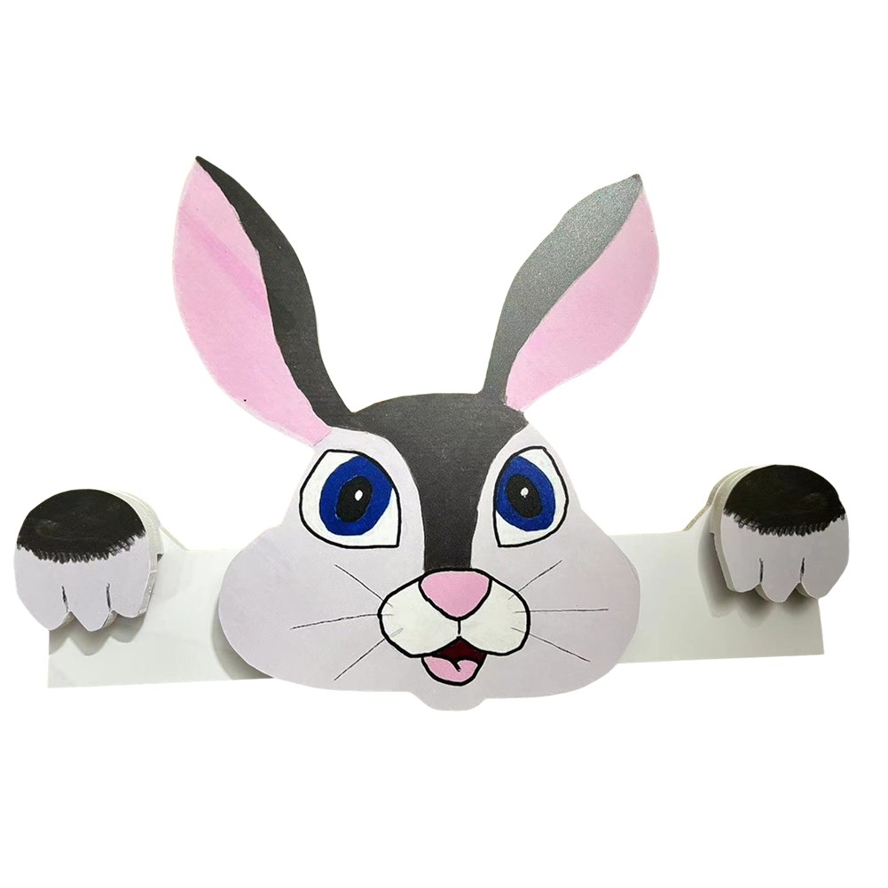 2X( Animal Head Fence Peeking Yard Art Decoration Outdoor Fence Decoration N1Y4)