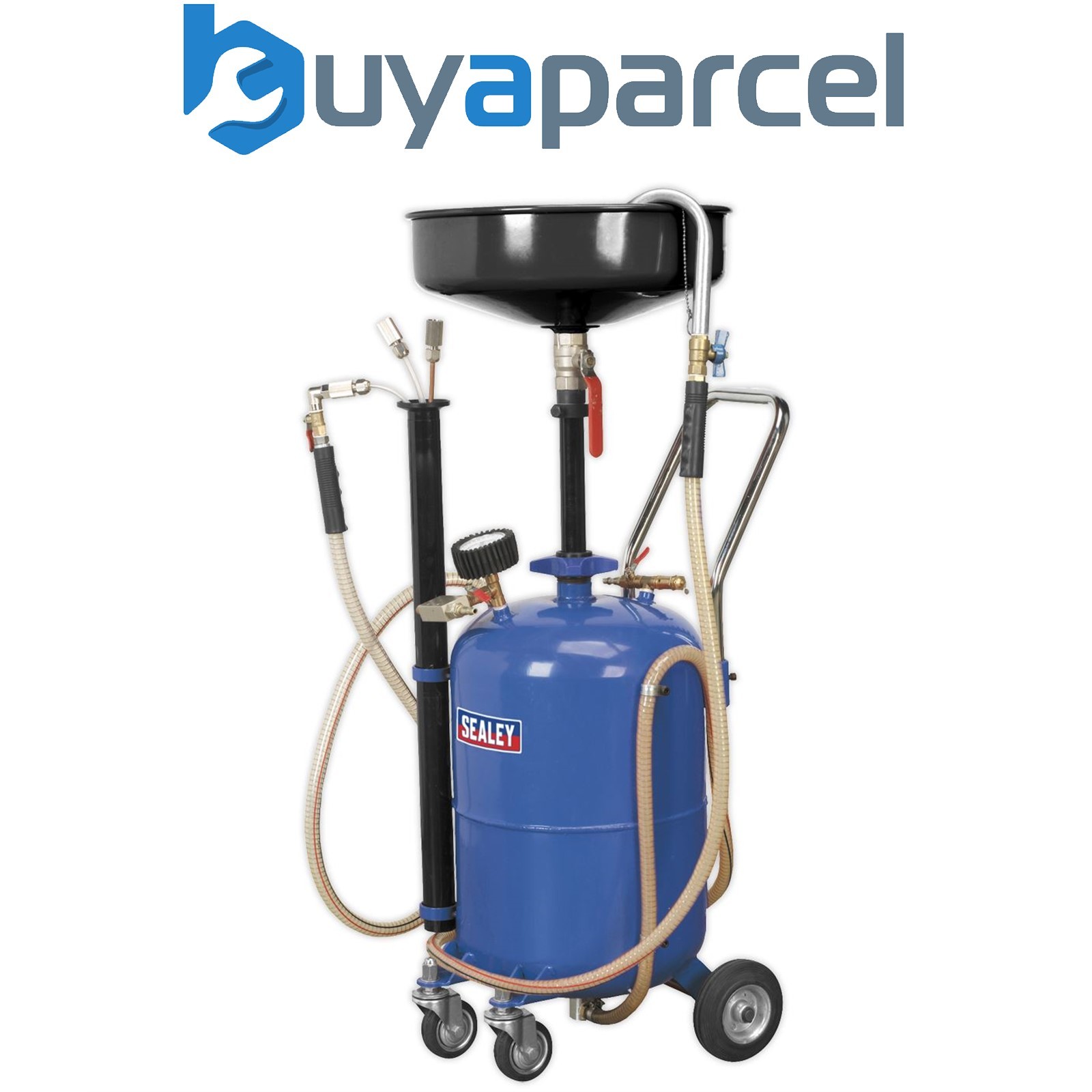 Sealey AK456DX Air Discharge Mobile Oil Drainer with Probes 35L