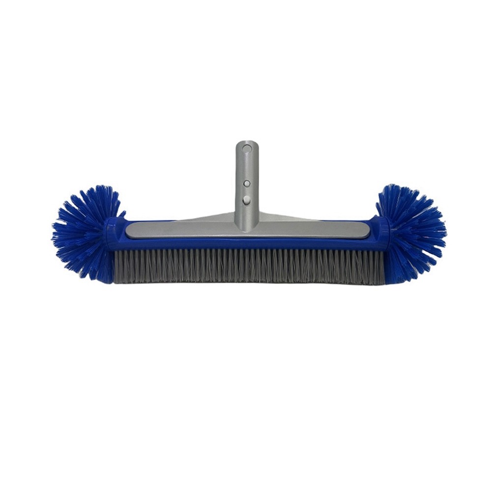 3X(Swimming Pool Brush Head Aluminum Handle Pool Brush with Half Sphere8142