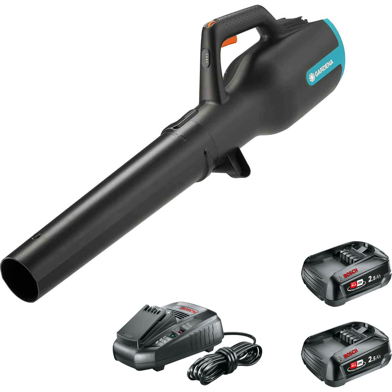 Gardena POWERJET P4A 18v Cordless Garden Leaf Blower 2 x 2.5ah Li-ion