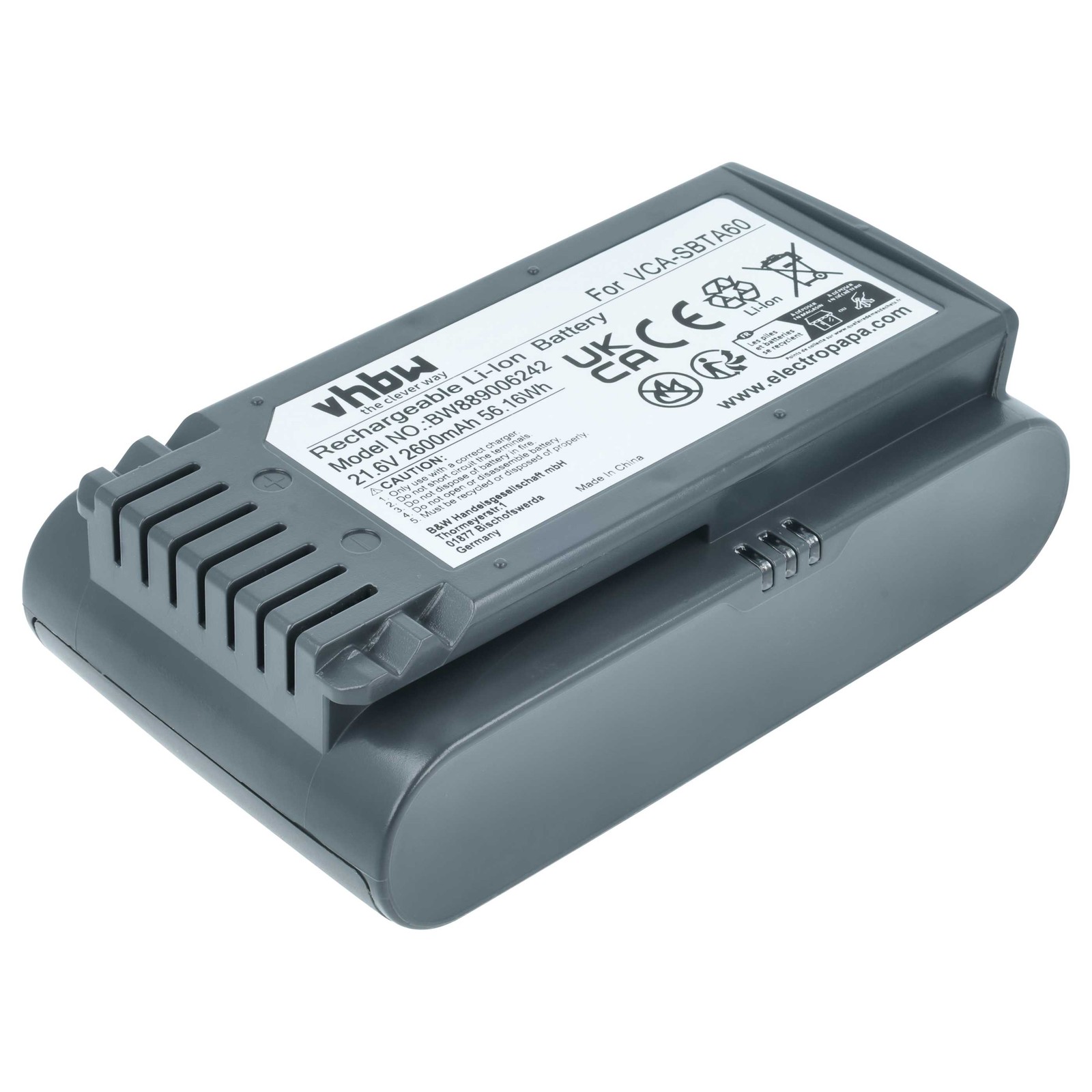 Battery for Samsung 8806092219397 VCASBTA60 VCA-SBTA60 2600mAh 21.6V