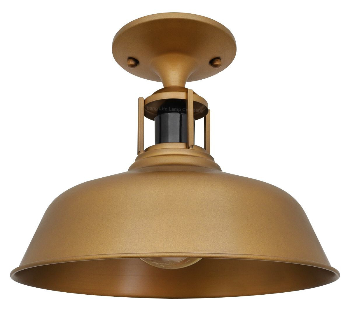 Vintage Retro Industrial Flush Mount Farmhouse Brass Ceiling Light Shade M001