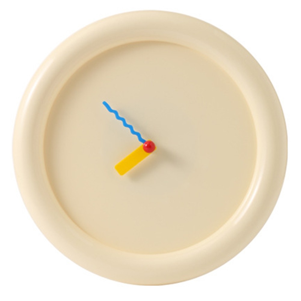 Creamy Wall Clock Wall Mounted Clock Wall Decororation Milk Yellow L8M52744
