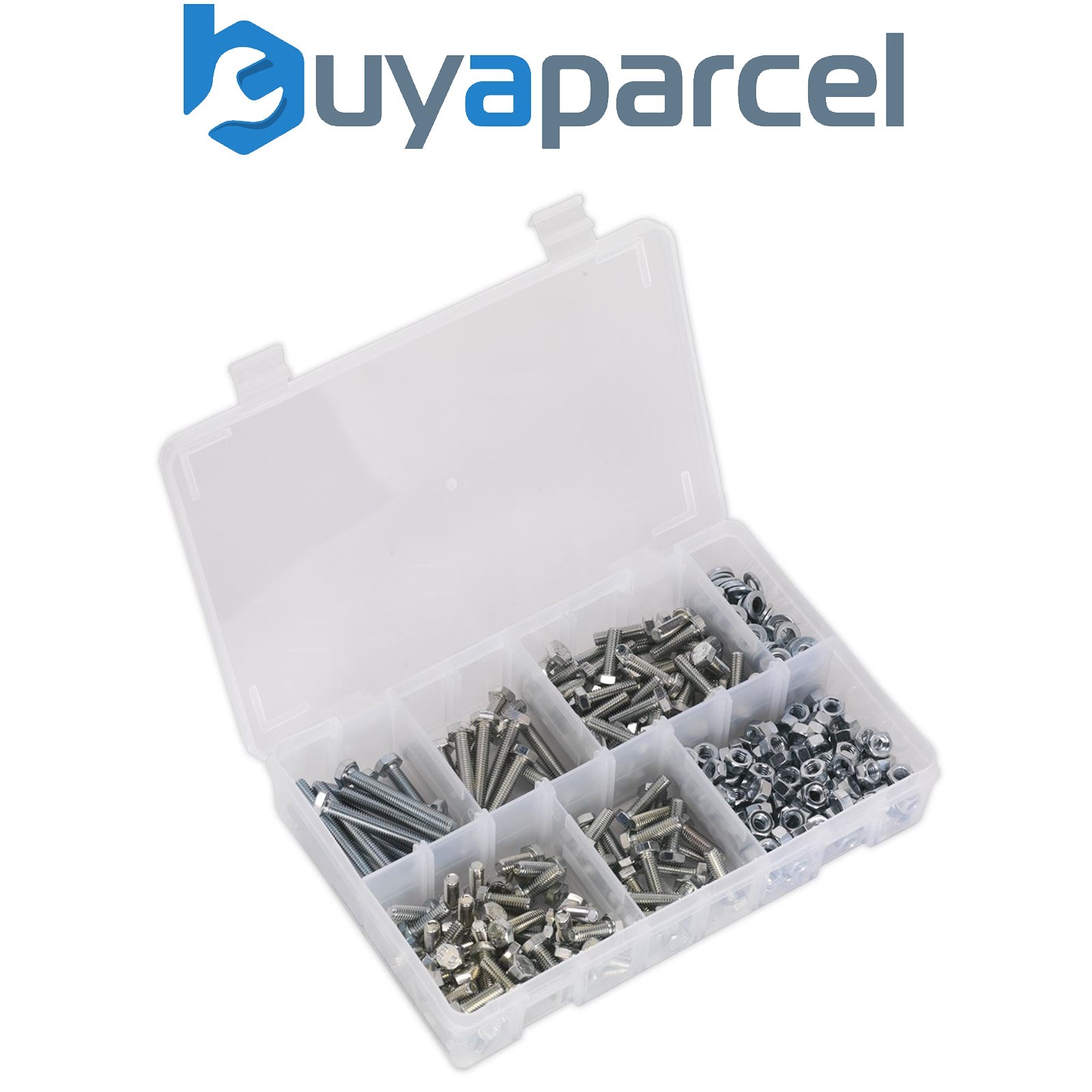 Sealey AB050SNW High Tensile Setscrew, Nut & Washer Assortment M6 408pc