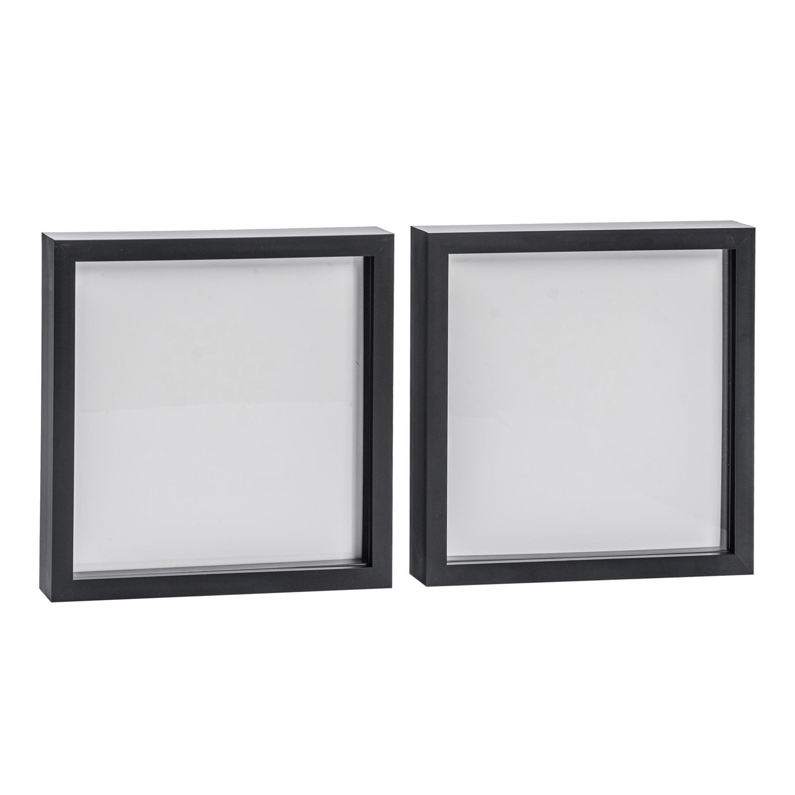 2x 3D Box Photo Frames Standing Hanging Craft Picture Frames 20 x 20" Black