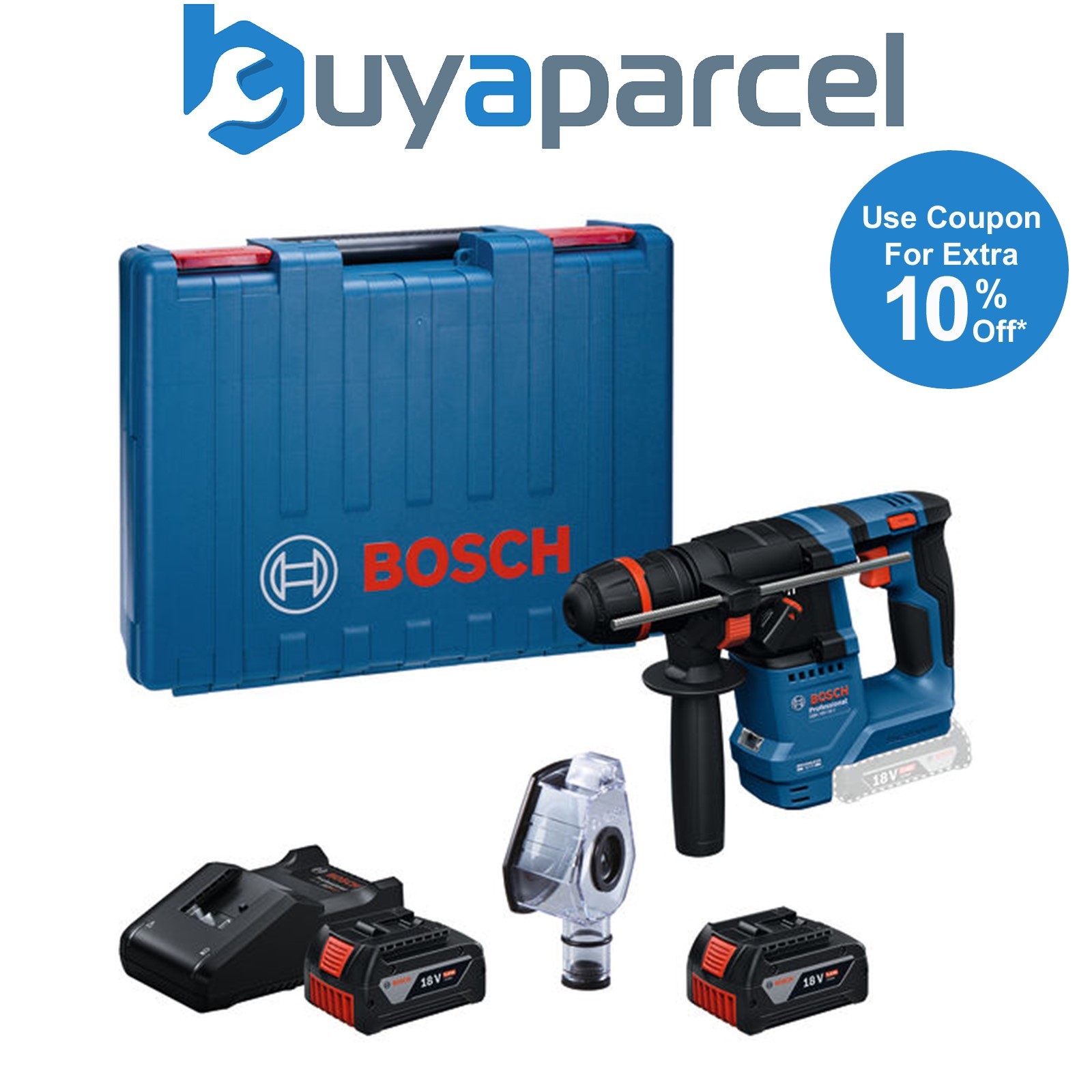 Bosch PRO Cordless Rotary Hammer with ONECHUCK GBH 18V-18 X Carrying case 061192