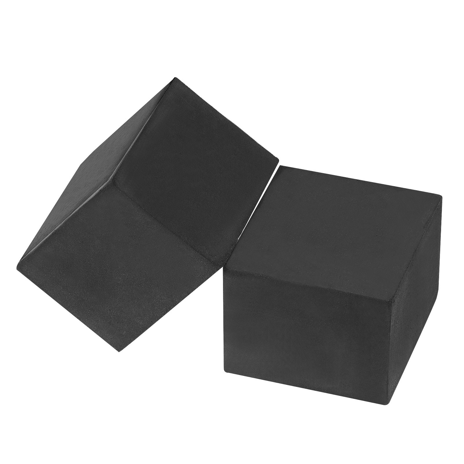 6pcs 2x2x1.6" Plant Flower Pot Feet Rubber Square Invisible Lift Riser, Black