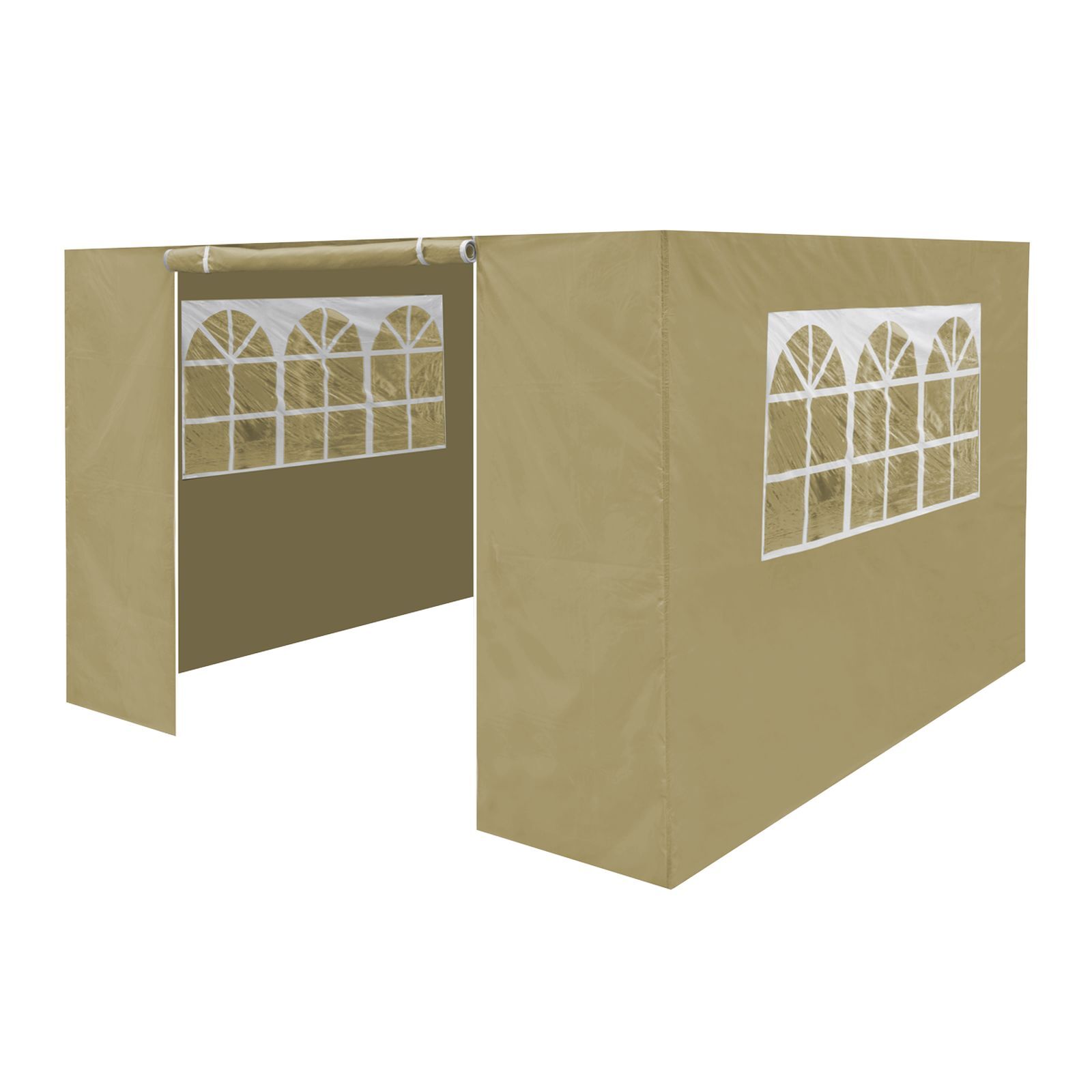 Dellonda Premium Gazebo Side Walls/Doors/Windows Fits 3x3m Models Beige - DG146