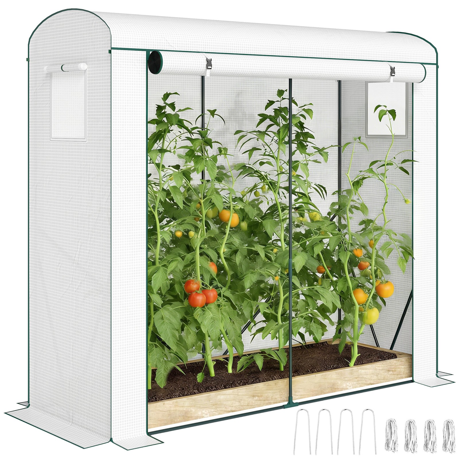 Outsunny Mini Greenhouse, Portable Indoor Outdoor Green House with PE Cover
