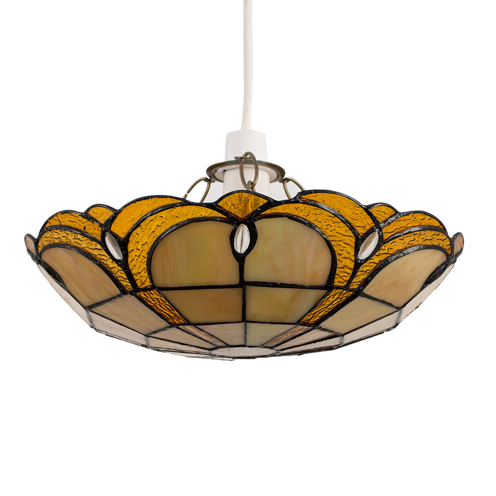 Tiffany Style Lampshade Ceiling Light Shade Glass Handcrafted Easy Fit Lamp